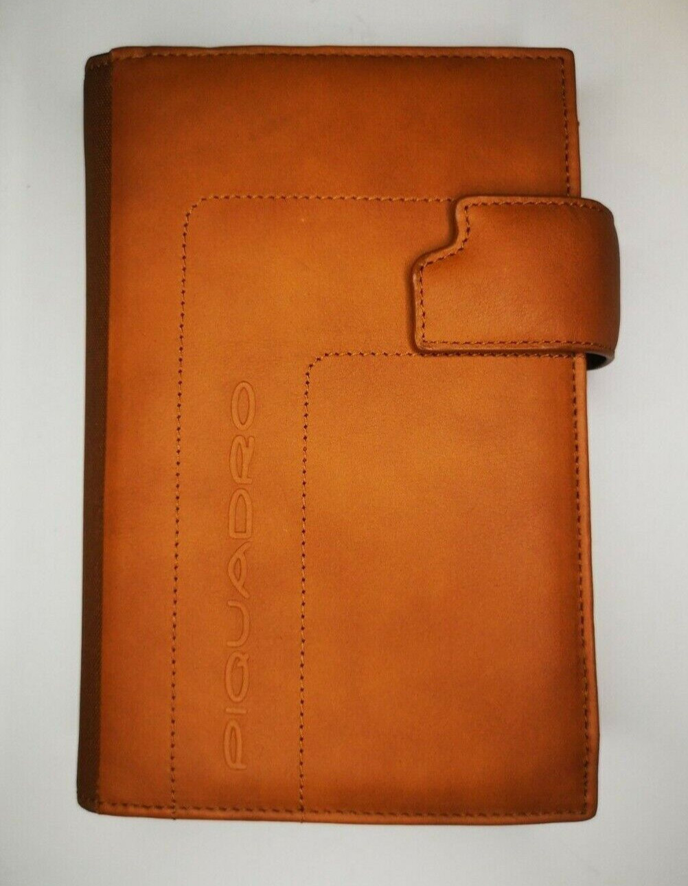Piquadro Leather Synthetic Agenda Planner Organizer Cover Brown Medium Italy