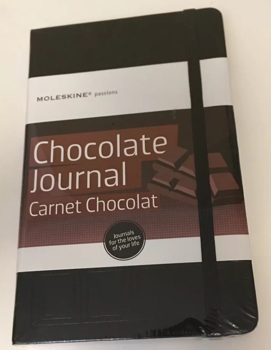 MOLESKINE Chocolate Journal Notebook 240 Acid Free Black 5″X8.25″ Labels New