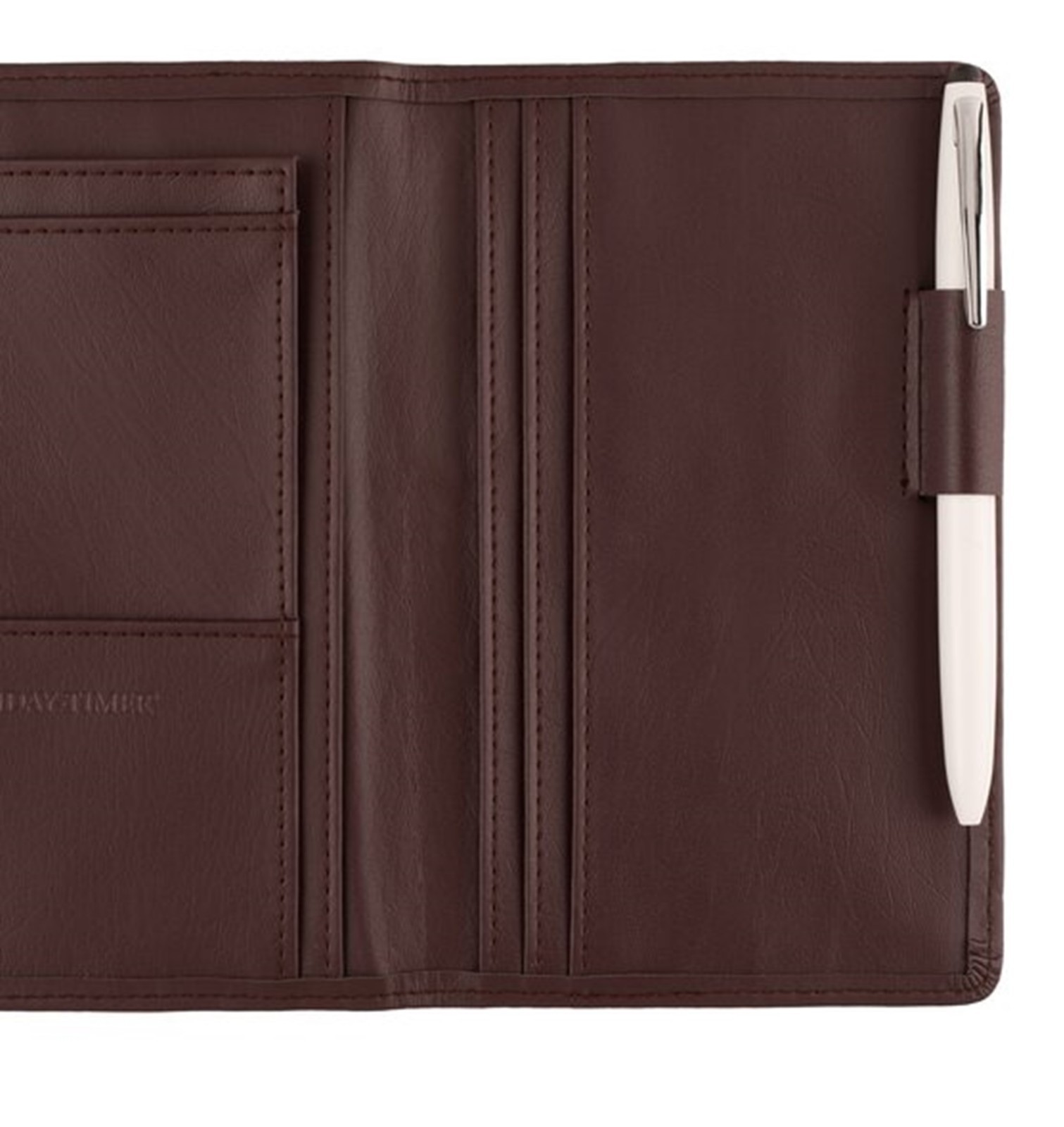 Day-Timer Antique Vinyl Open Style Planner Wallet, Burgundy, Pocket 3-1/2×6-1/2″