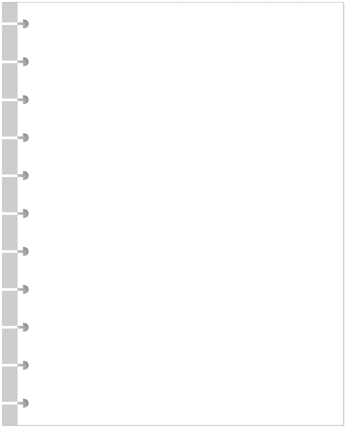 Letter Size Blank Refill Paper 11Disc Discbound 100 Sheets TUL 8.5×11 Tool