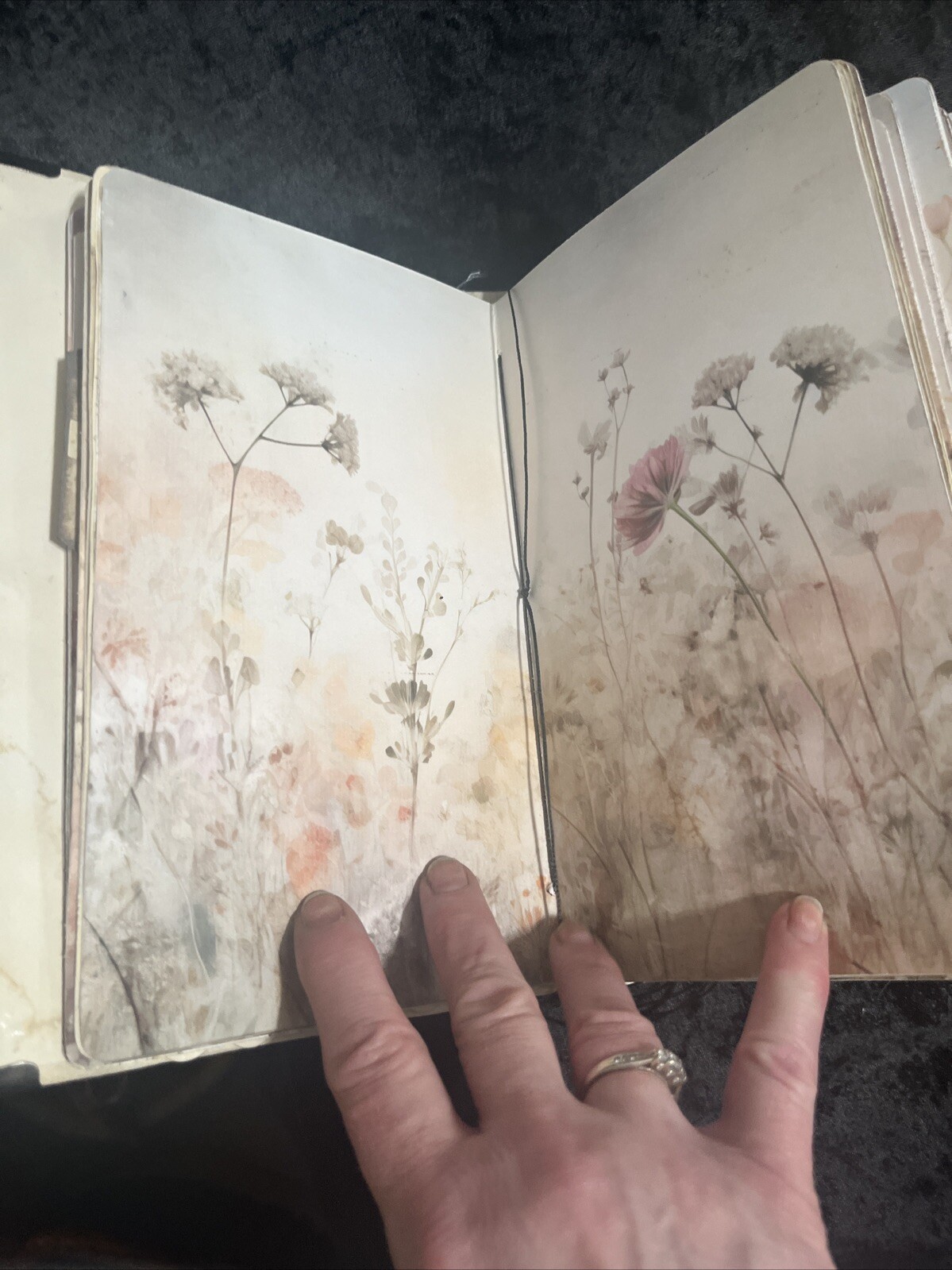 Journal Handmade Wildflowers Corner Protectors Book Label Plate