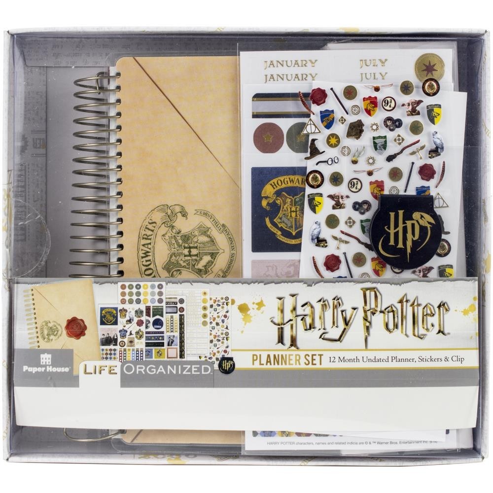 Harry Potter Planner Set 12 Month Undated Planner Stickers & Clip New