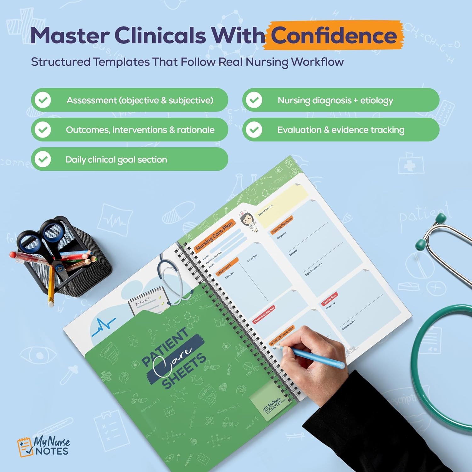 My Nurse Notes Ultimate Nursing Student Planner – 300-Page All-in-One Academic O