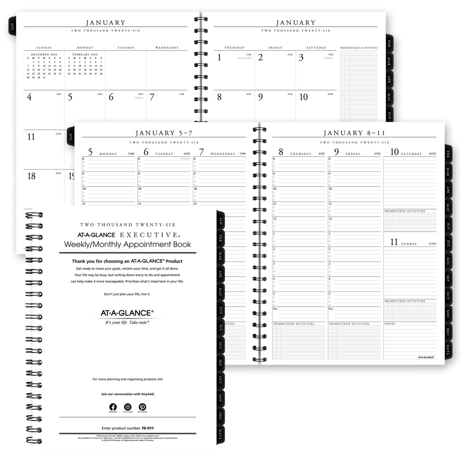 2026 At-A-Glance 70-911-10 Refill for 70-NX81 Appointment Book
