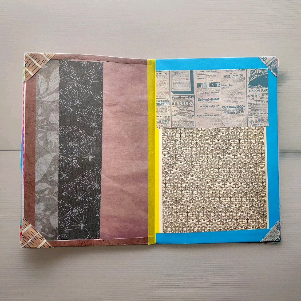 Vintage Theme Naked Journal 32 pages for Memories, Travel Log or Mementos (qs)