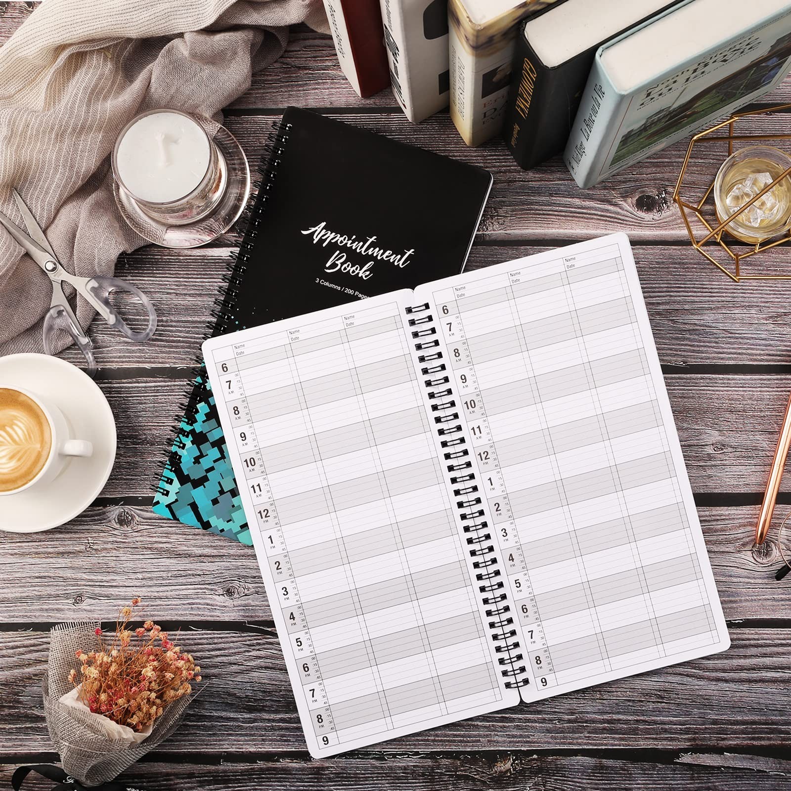 Salon Appointment Book Twin Wire Binding Schedule Book Planner for Hair Stylist