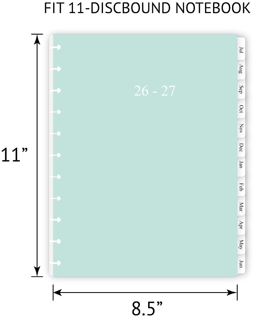 2026-2027 Weekly Planner Refills for Letter Size – 8.5″x11″, White