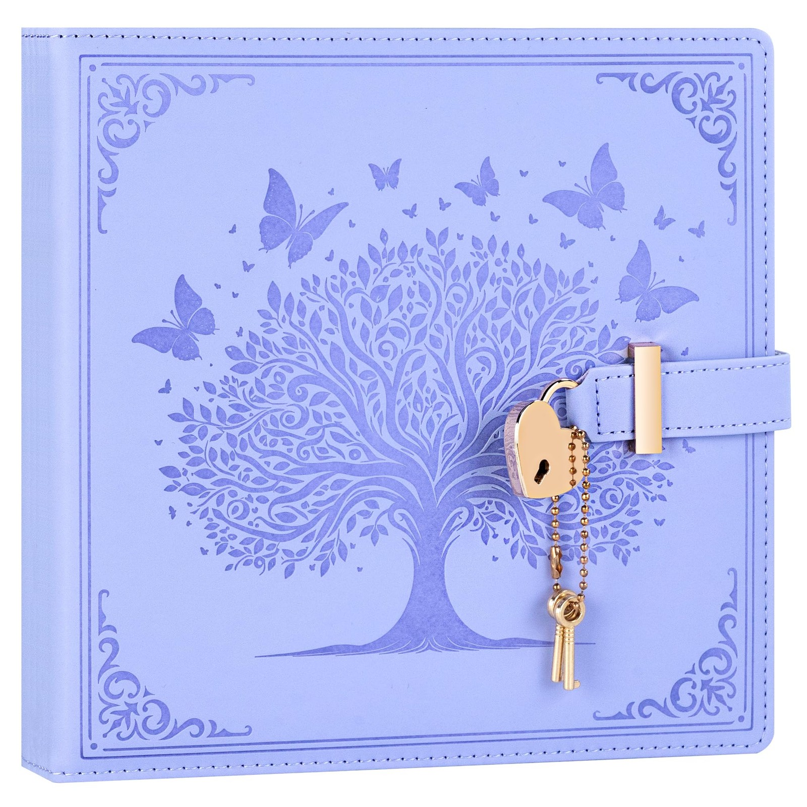 Diary with Lock and Keys 256 Pages Square Leather Journal for Girls – Perfect