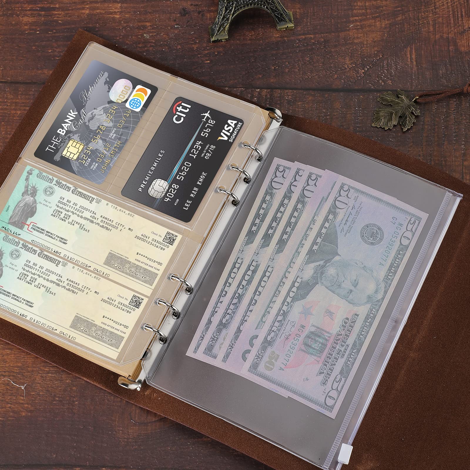 Billtigif PU Leather Journal Notebook, Refillable Travel A5(9.2″x6.5″), Brown