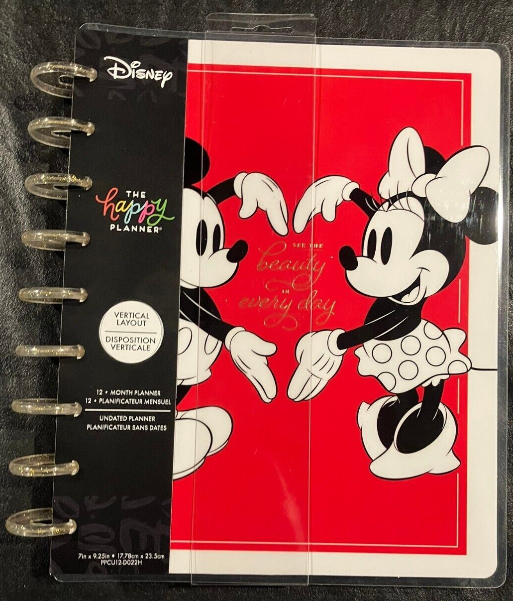 Disney Mickey Mouse & Minnie Mouse Everyday Beauty Classic 12 Month Planner New