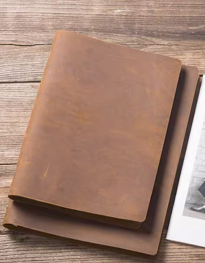 A4 loose leaf Writing note Notebook sketchbook binder Notepad leather brown Q318