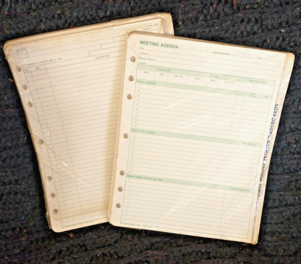 Vintage Day-Timer Full Size Planner Refills 8.5 x 11 Lot of 2 NOS 90808 90832
