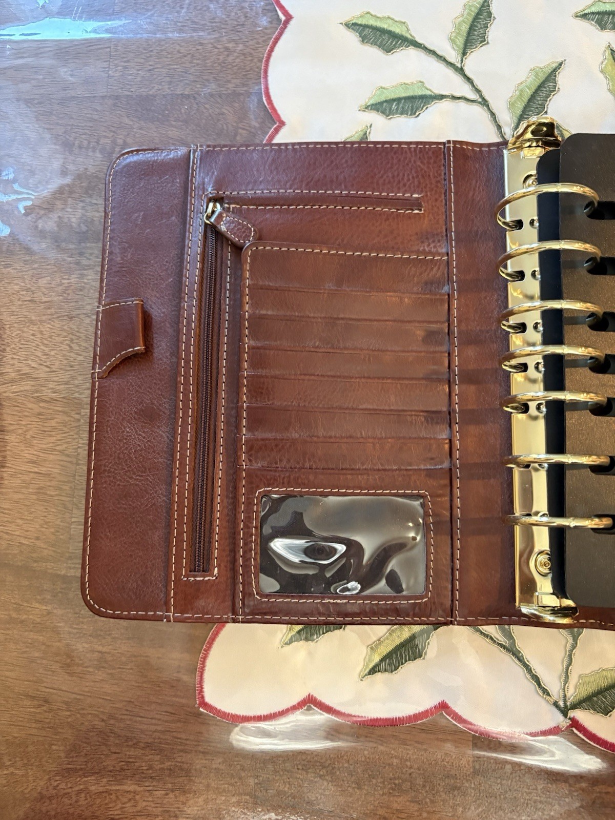 Franklin covey Vintage Aurora Full Grain Italian Leather Classic Chocolate Brown