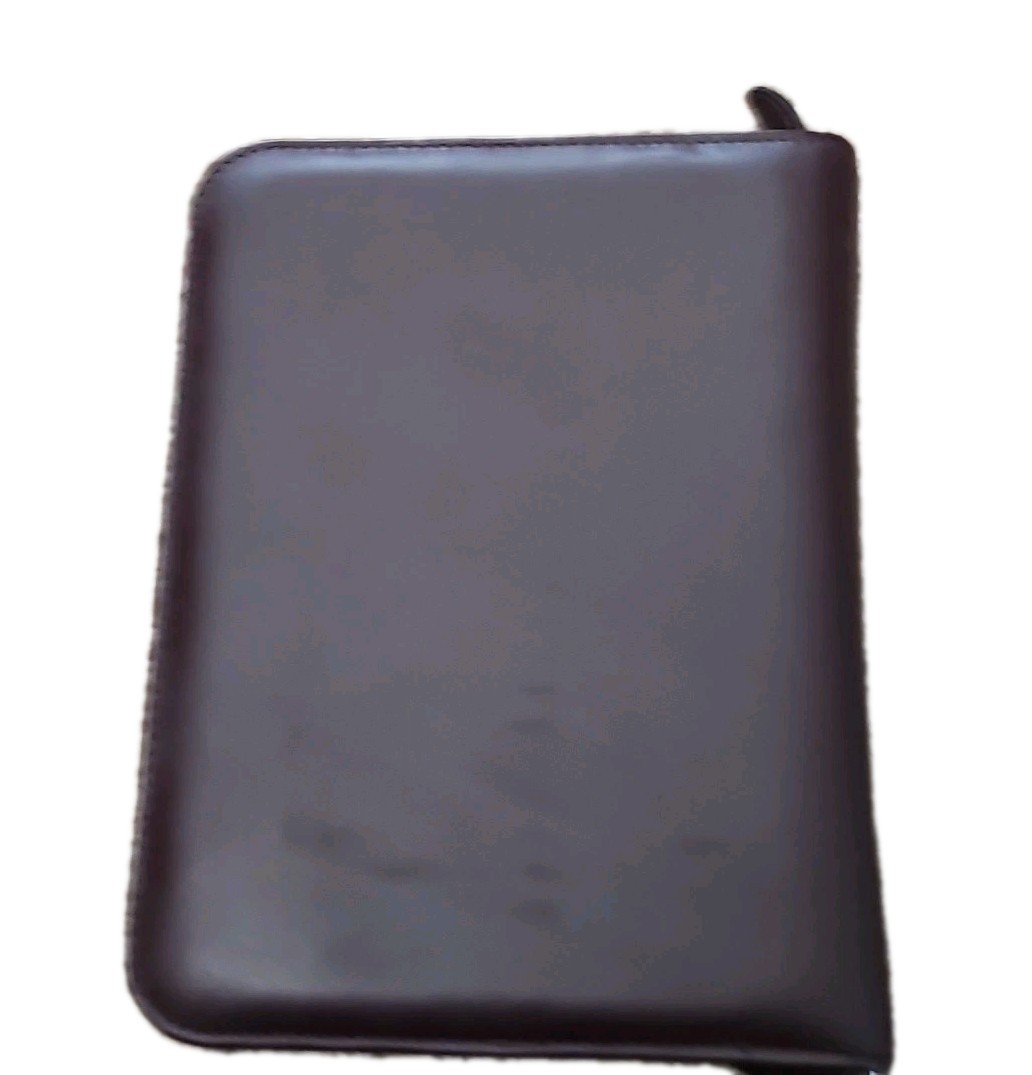 Day-Timer Burgundy Leather 7 Ring Binder Planner Organizer 10.5″x 8″ Made USA