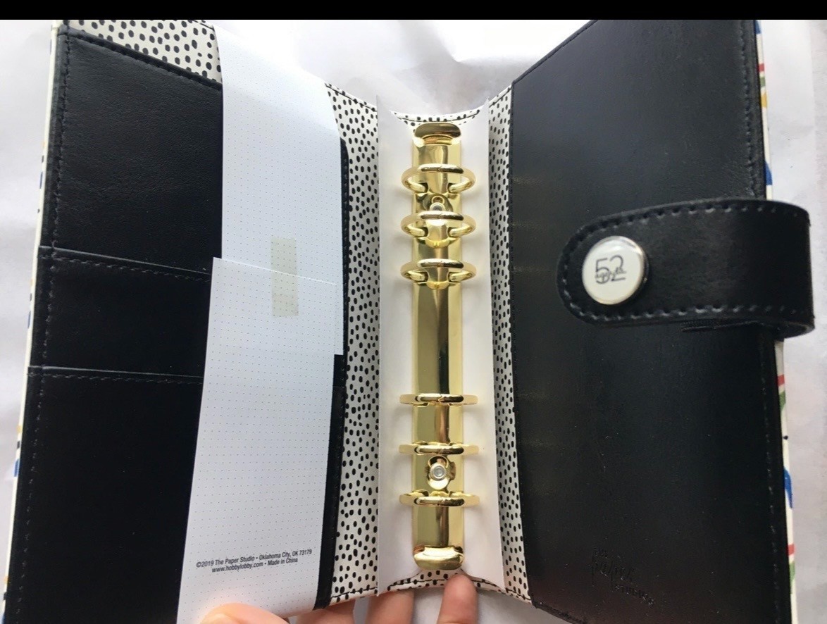 A6 Personal Planner 6 Ring Binder WITH 3 plastic dividers and 36 insert pages