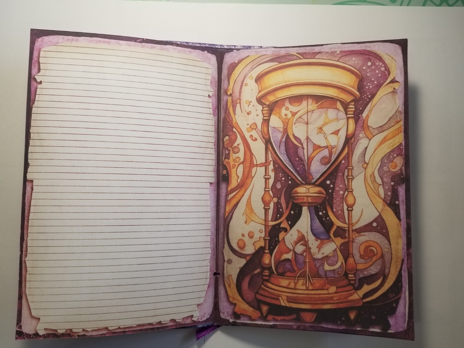 Junk Journal BLANK Booklet “FORTUNE TELLER”, LARGE 6″x9″ 40pg PSYCHIC, TAROT