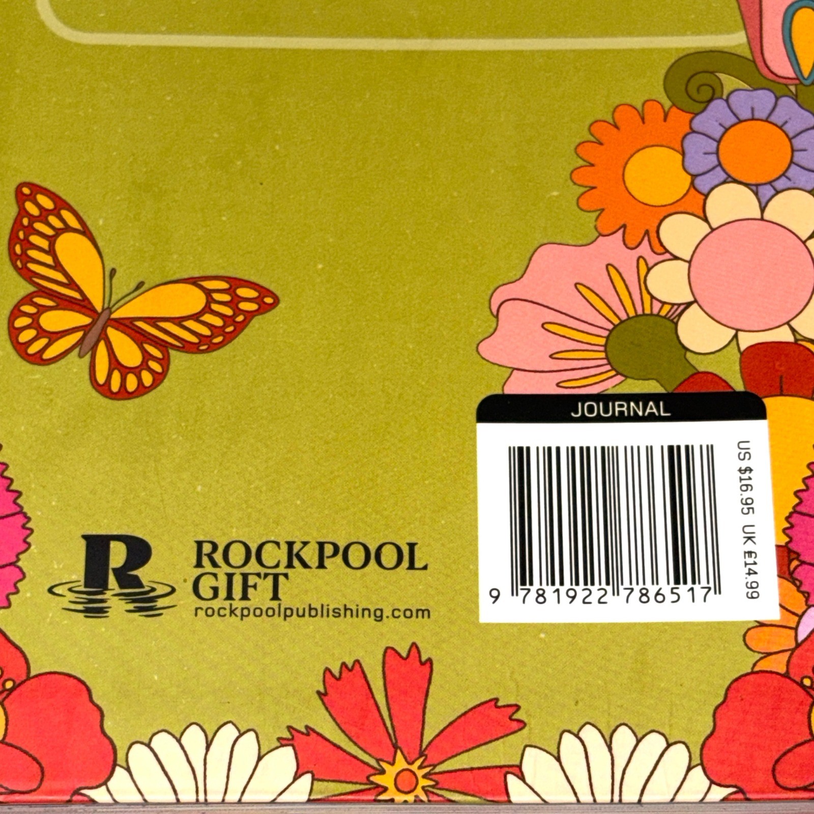 Rockpool Gift Daily Gratitude Journal 52 Week Undated Retro 70s Floral Softcover