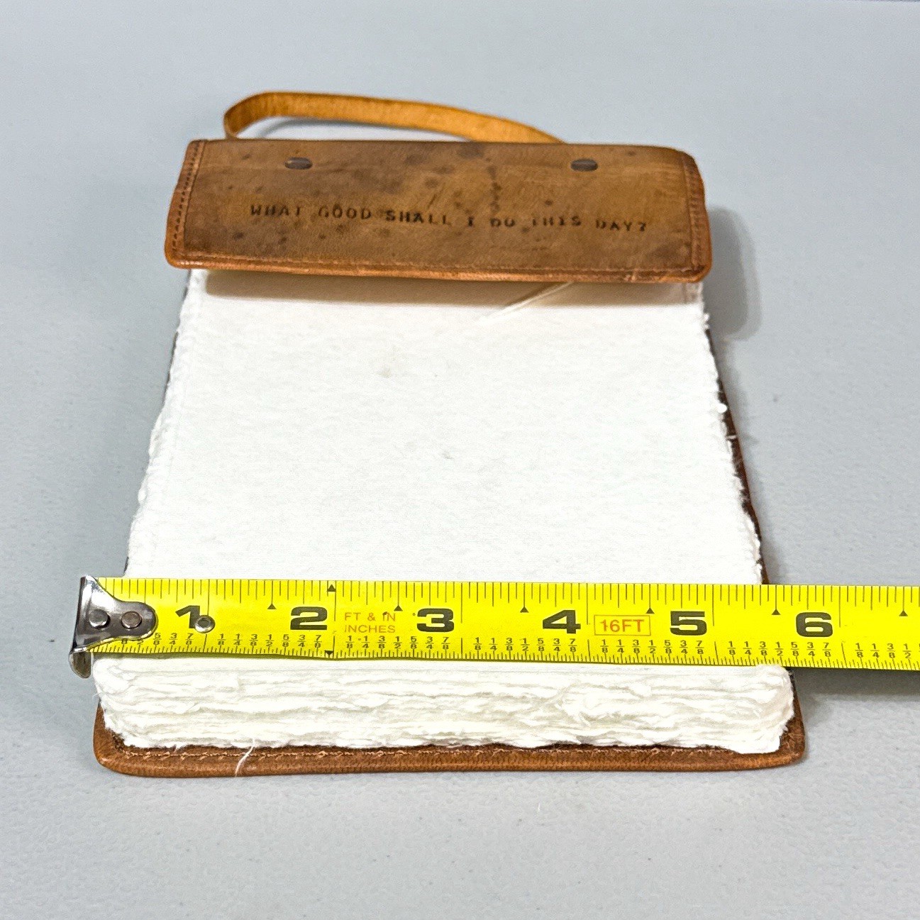 Sugarboo & Co. Leather Bound Journal What Good Shall I Do This Day? Notepad