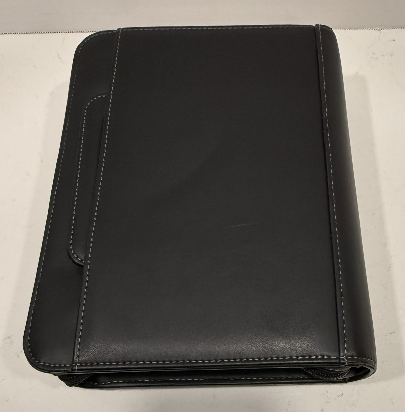 Franklin Covey Black 7 Ring Binder Planner Organizer Handles Zip Tote w/Handles