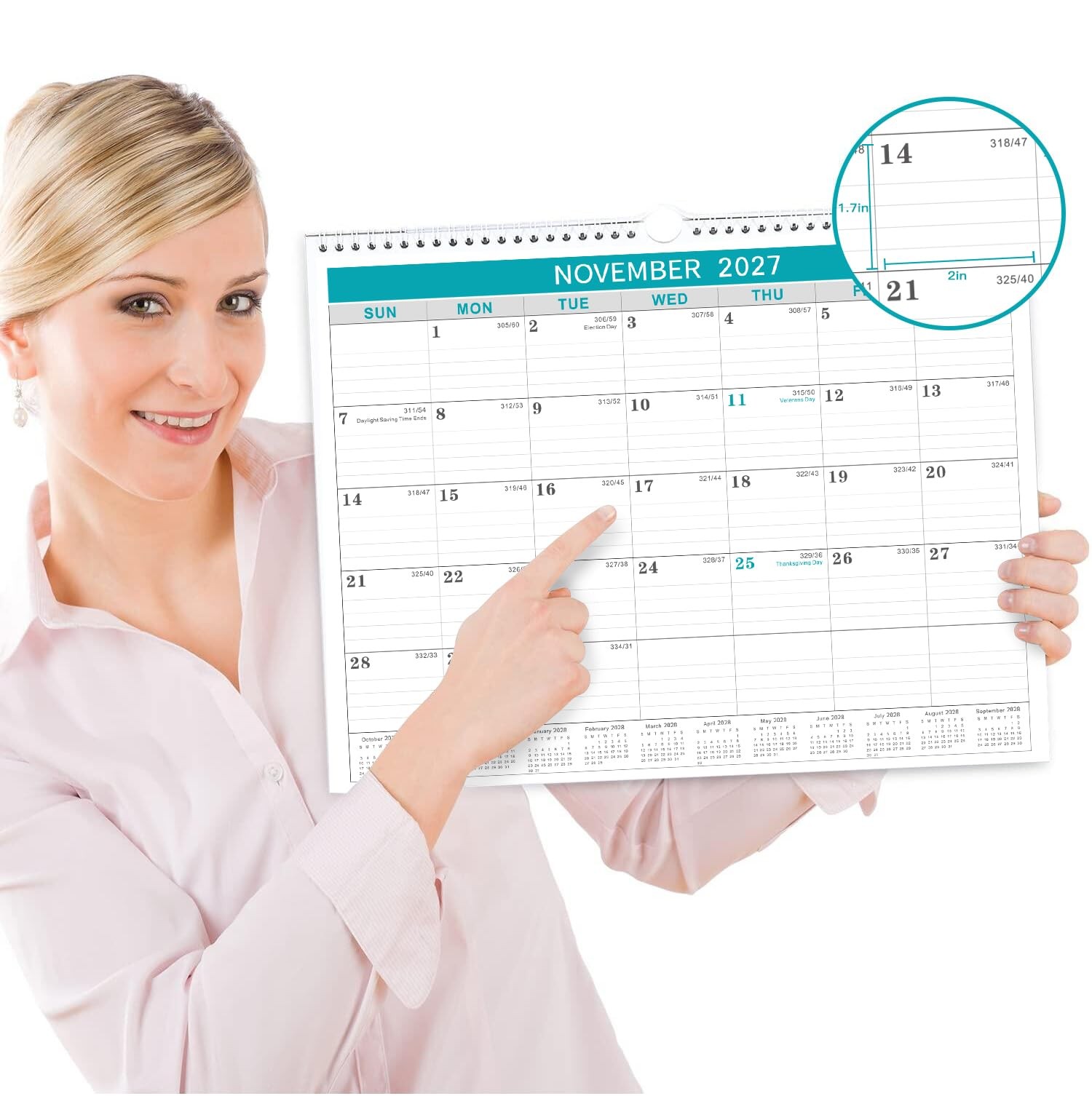 Lemome Calendar 2026-2027 Office Home Planning & 11.5 x 15 inch, Gray