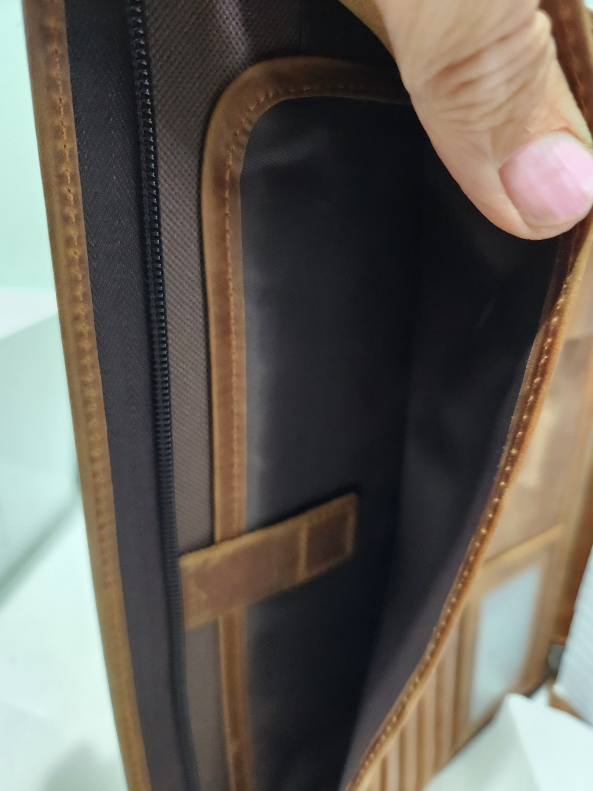 Ringsun Leather Portfolio Organizer with Zipper Padfolio