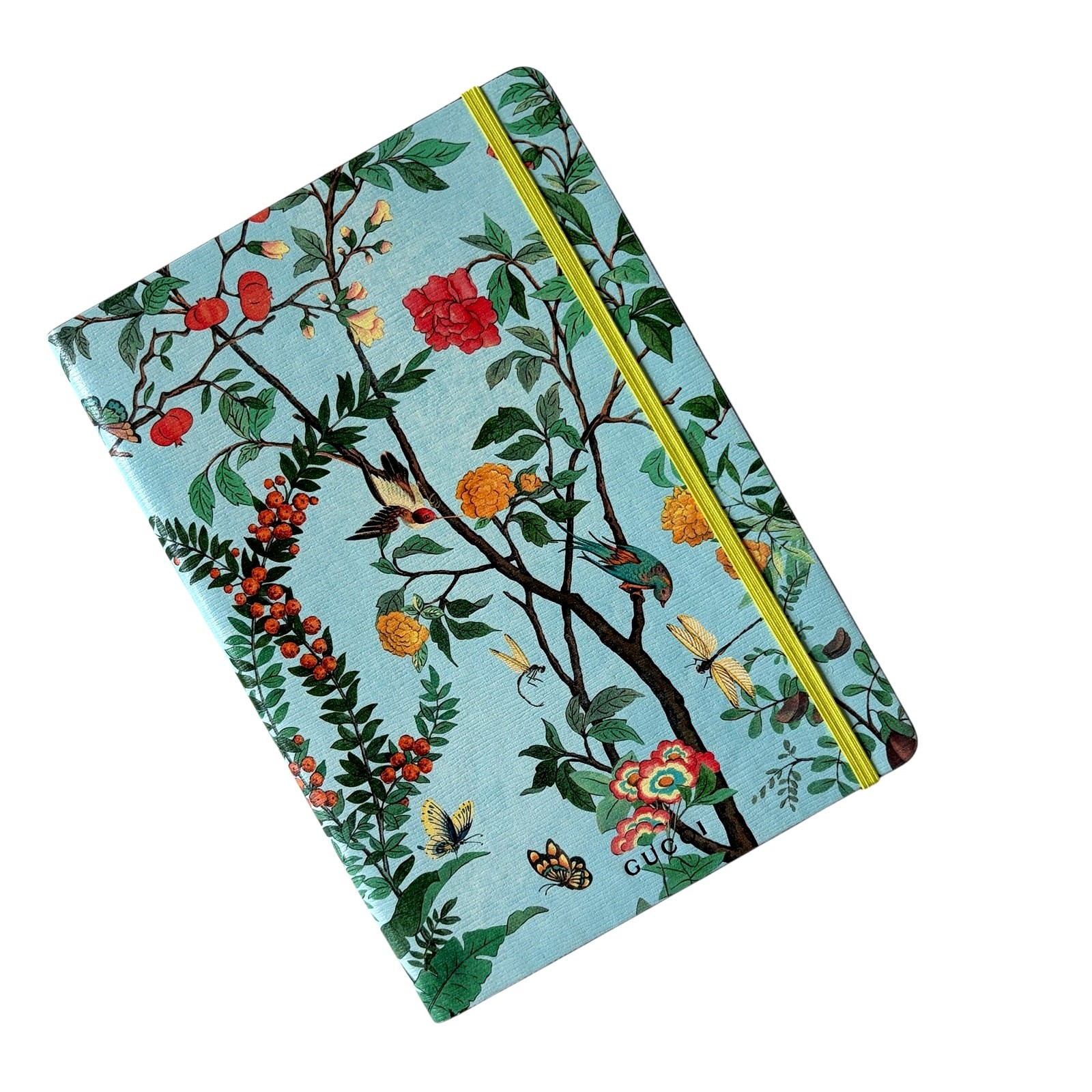 NEW Gucci Tian Print Large Luxury Notebook Blue Floral Journal in Gift Box