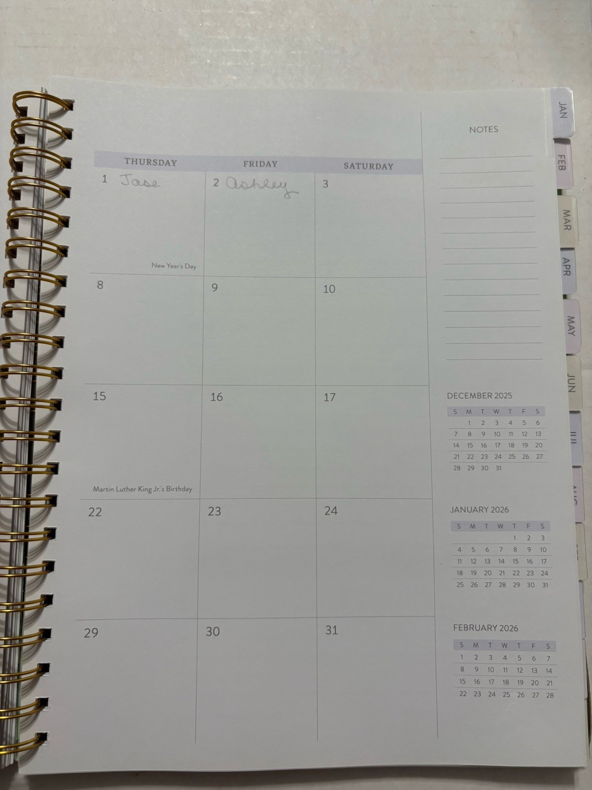2026 Planner 8.5 X 11 Spiral Bloom Where You Are Planted Floral