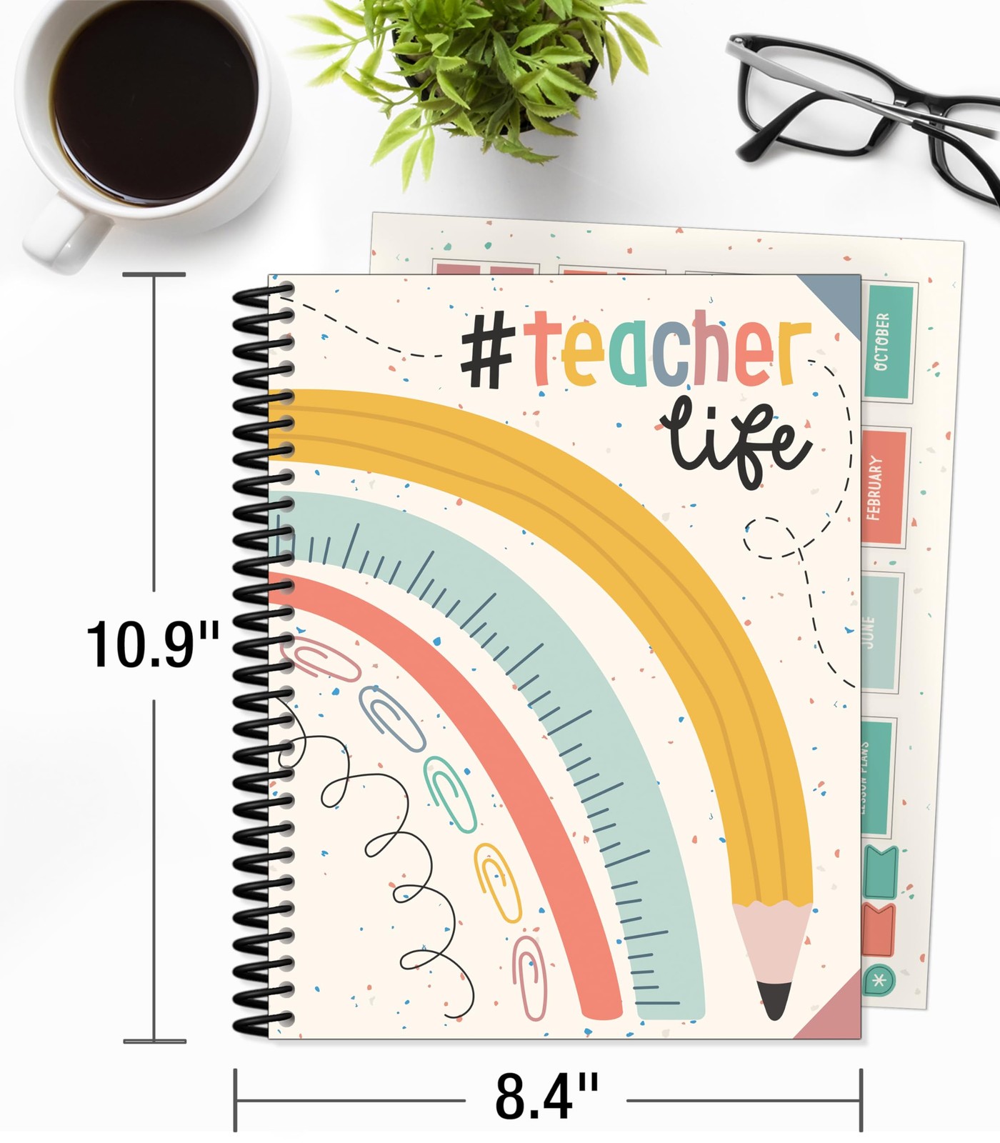 Carson Dellosa We Belong Teacher Planner 2026-2027, Undated 8″ x 11″ Lesson P…