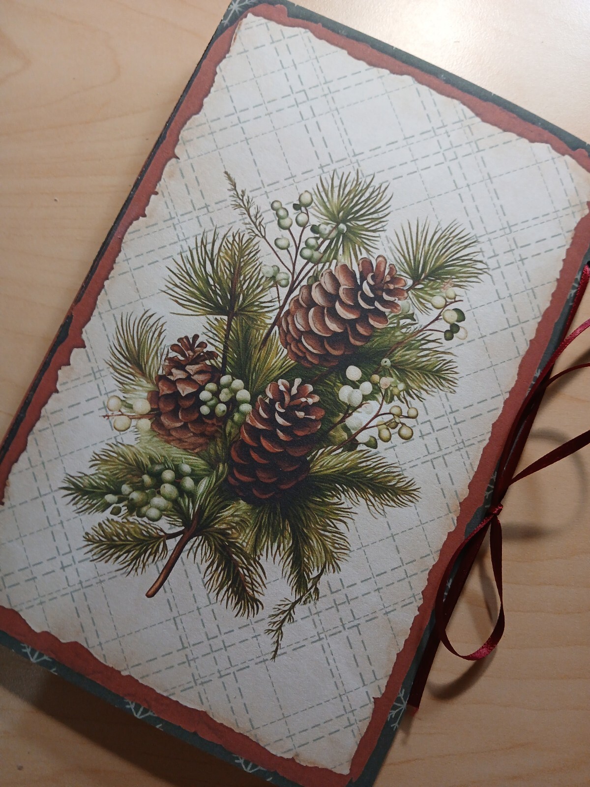 Junk Journal Booklet “RUSTIC CHRISTMAS 2″ Lg 6″x9” 40pg Holiday Cozy Ephemera +