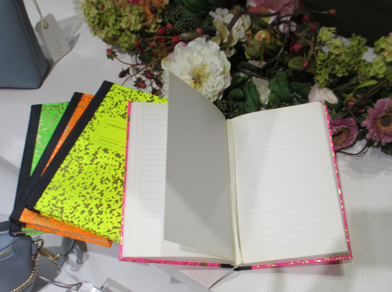 Graphic Image Composition Notebook Hardcover 224 Lined Pgs Neon ORANGE