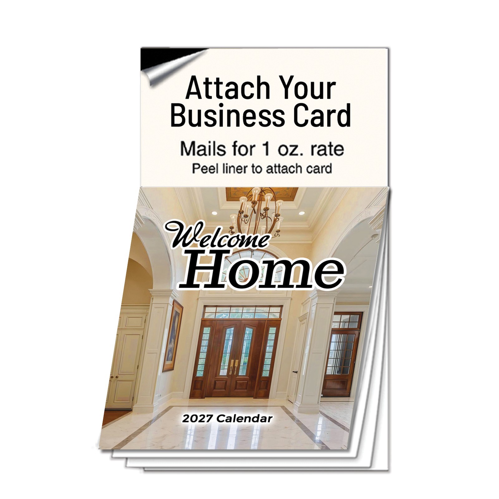 2027 Welcome Home Magnetic Calendar Real Estate Foyer Business Card Gift RC618