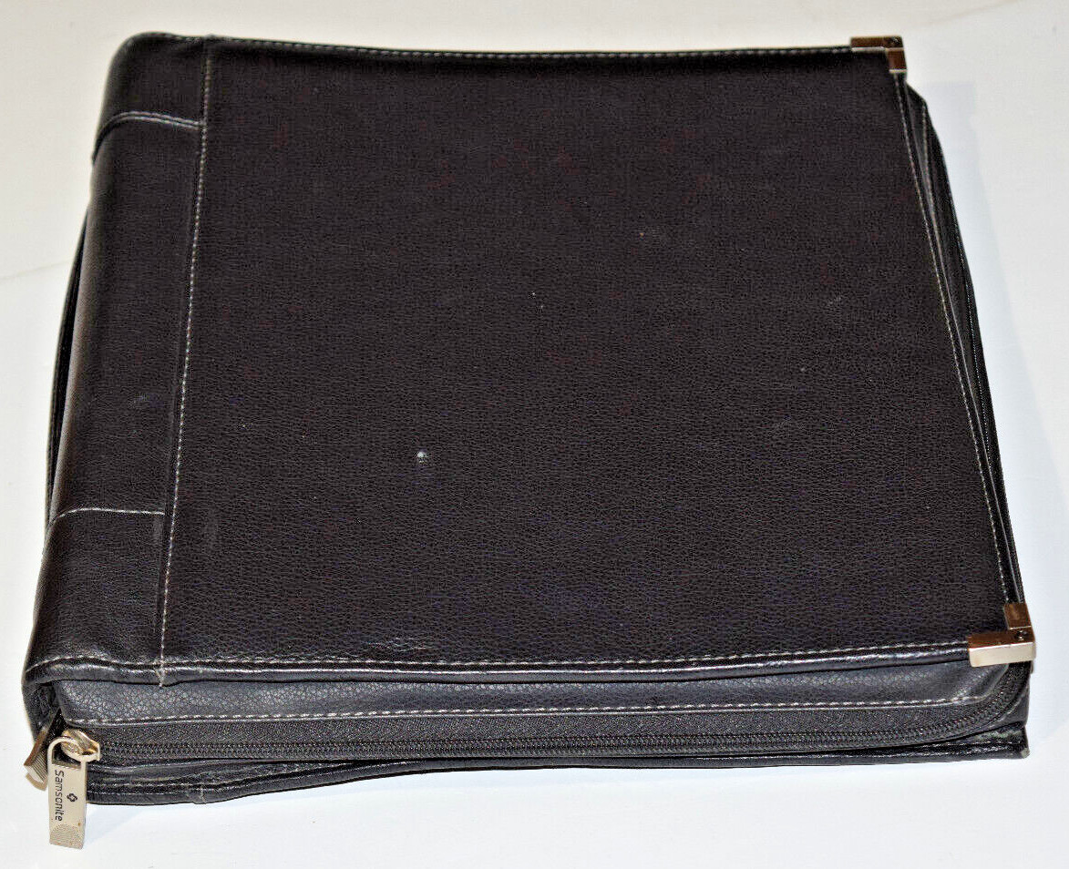 Samsonite 3 Ring Binder With Calculator 11.5″X 11″ X 2.5″ Model # 950755 Leather