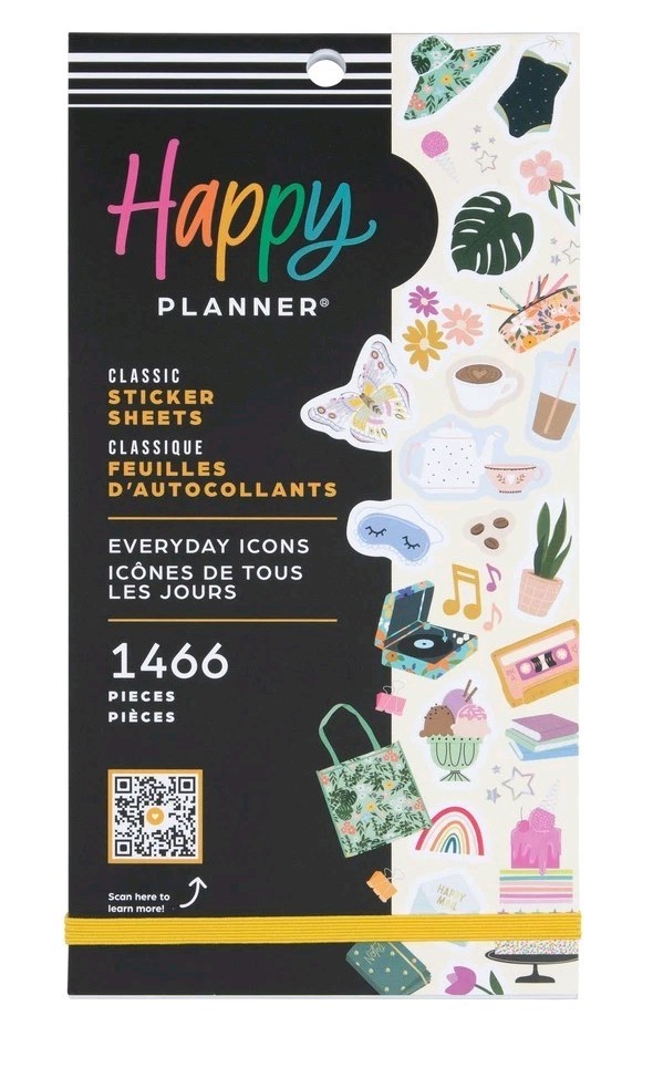 Happy Planner EVERYDAY ICONS Pretty Pastel Stickers Pack – 1466 Pieces Mambi