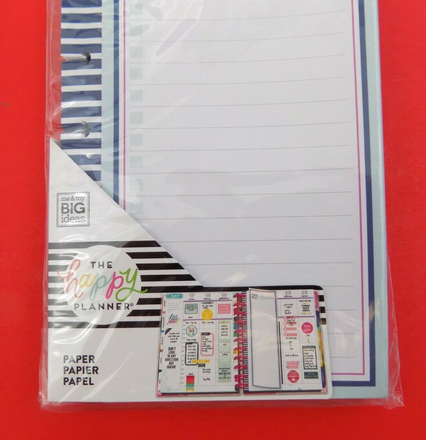 Lot Of 2~The Happy Planner~Weekly Stripe & This Week’s Goals~Filler Paper~New