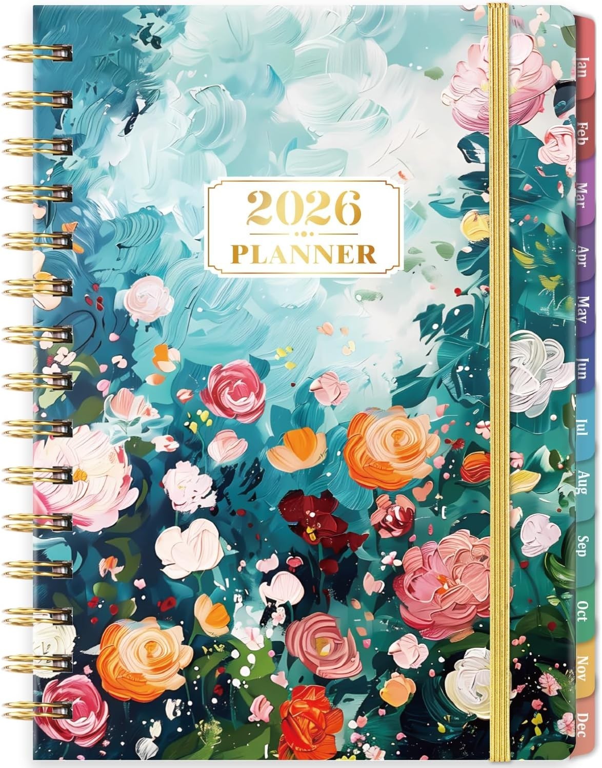 2026 Floral Planner: Twin-Wire Binding for Effortless Organization & Inspiration