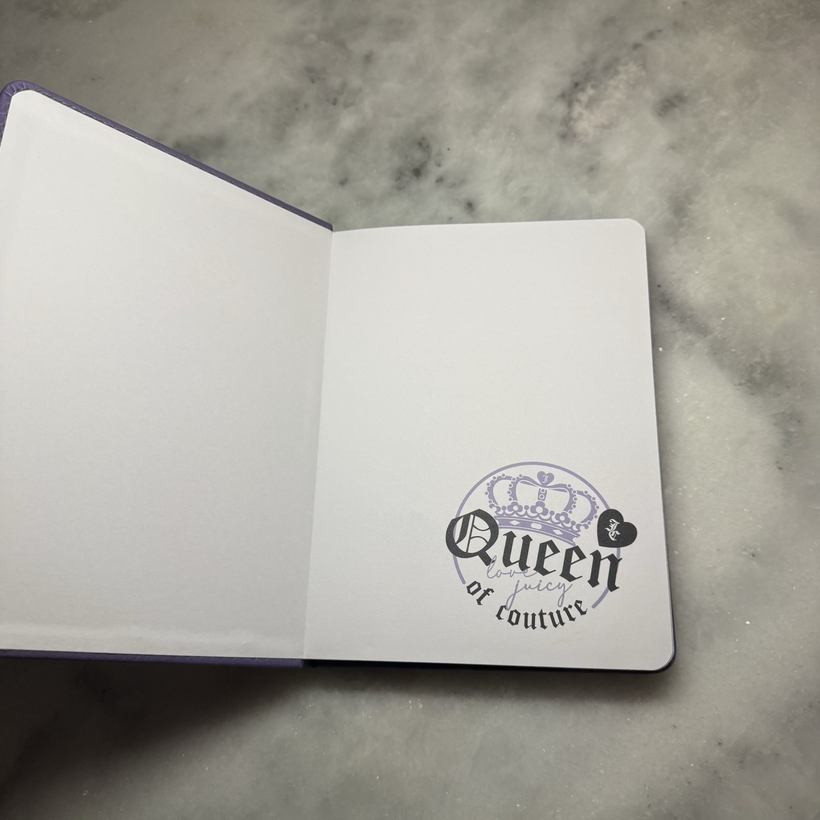 Juicy Couture Purple Journal Notebook 250 Pages Queen of Couture New
