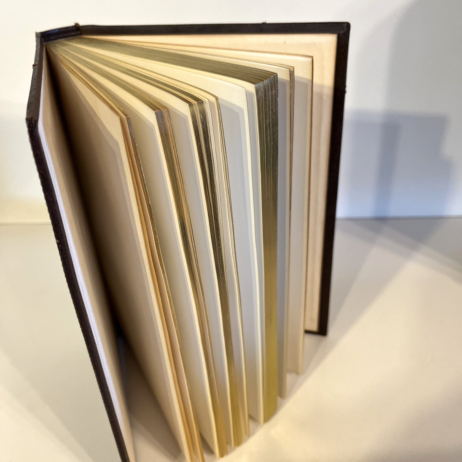 Italian Leather Wine Journal Inventaire Des Vins New Vintage-Gilt- Handsome Book