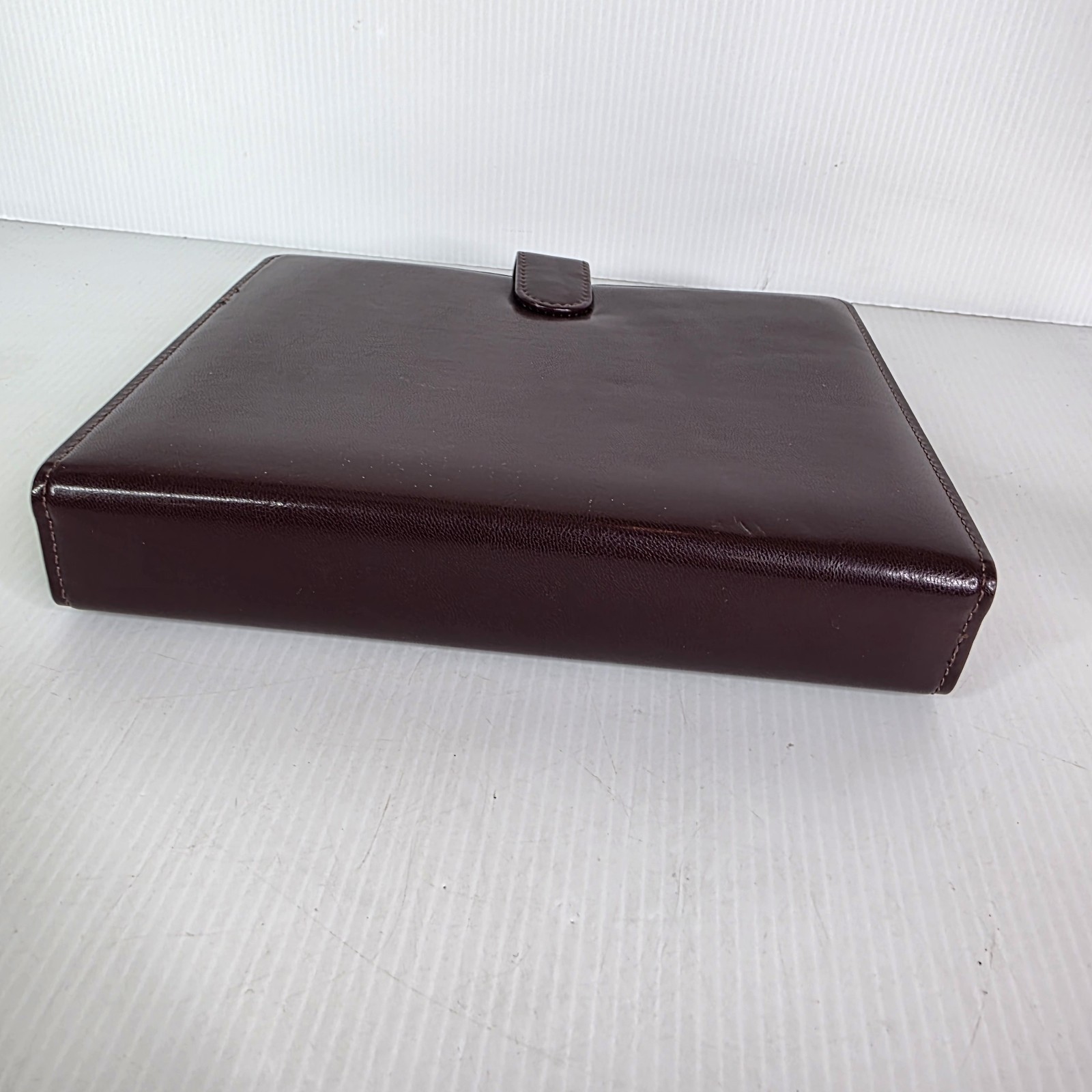 Vintage Rolodex Personal Organizer 8.5×6.5 Faux Leather 6 Ring Burgundy Snap