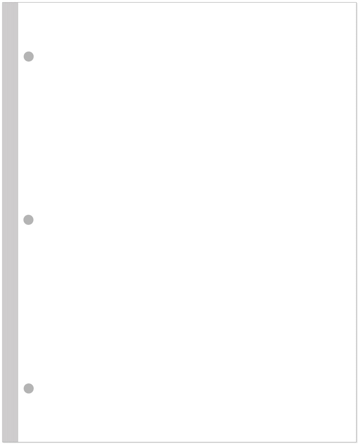 A4 Blank Filler Paper, 3-Hole Blank Paper, 100Sheets / 200Pages Loose-Leaf Pa…