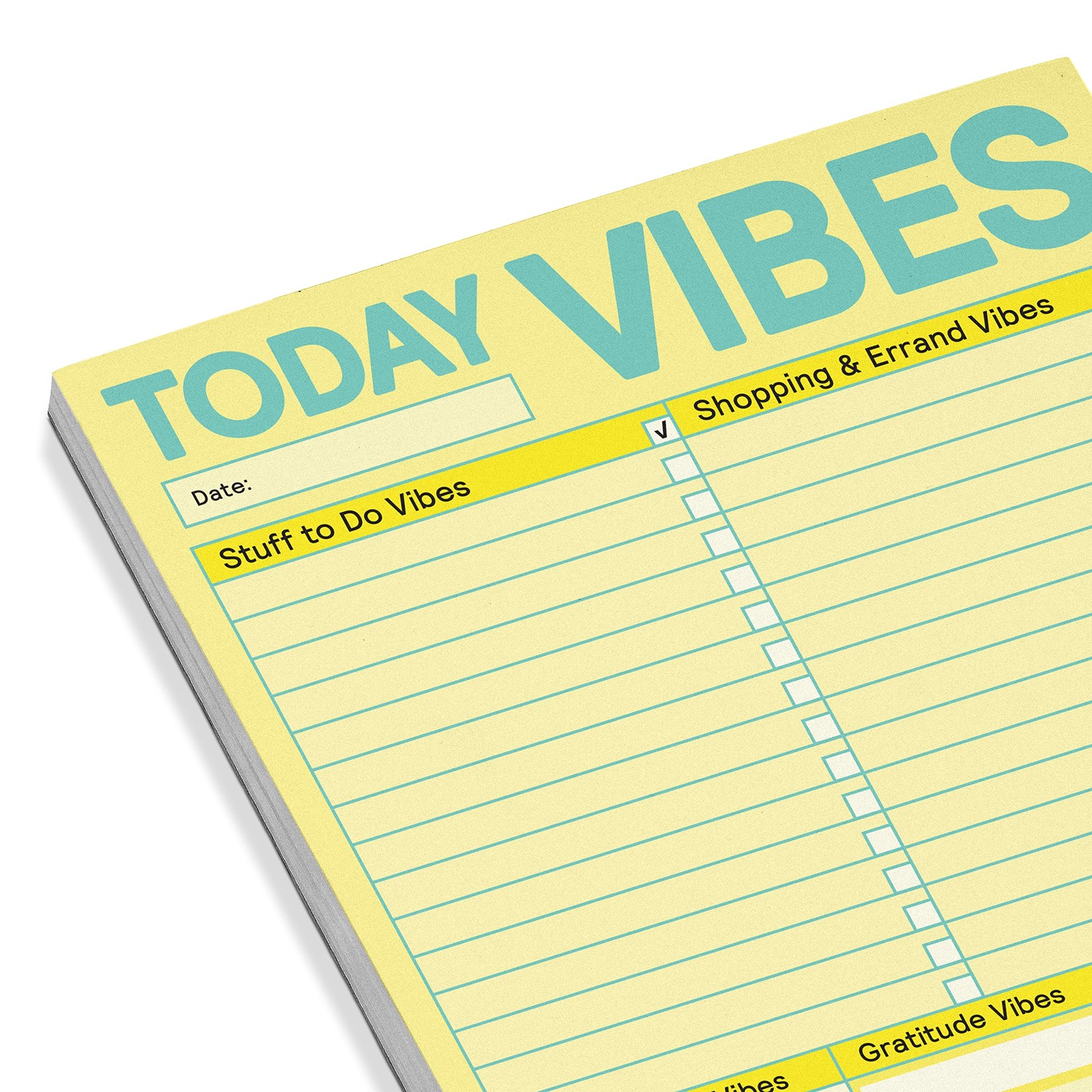 1-Count Knock Knock Today Vibes Pad, To Do List Notepad & Daily Planner Pad, 6 x