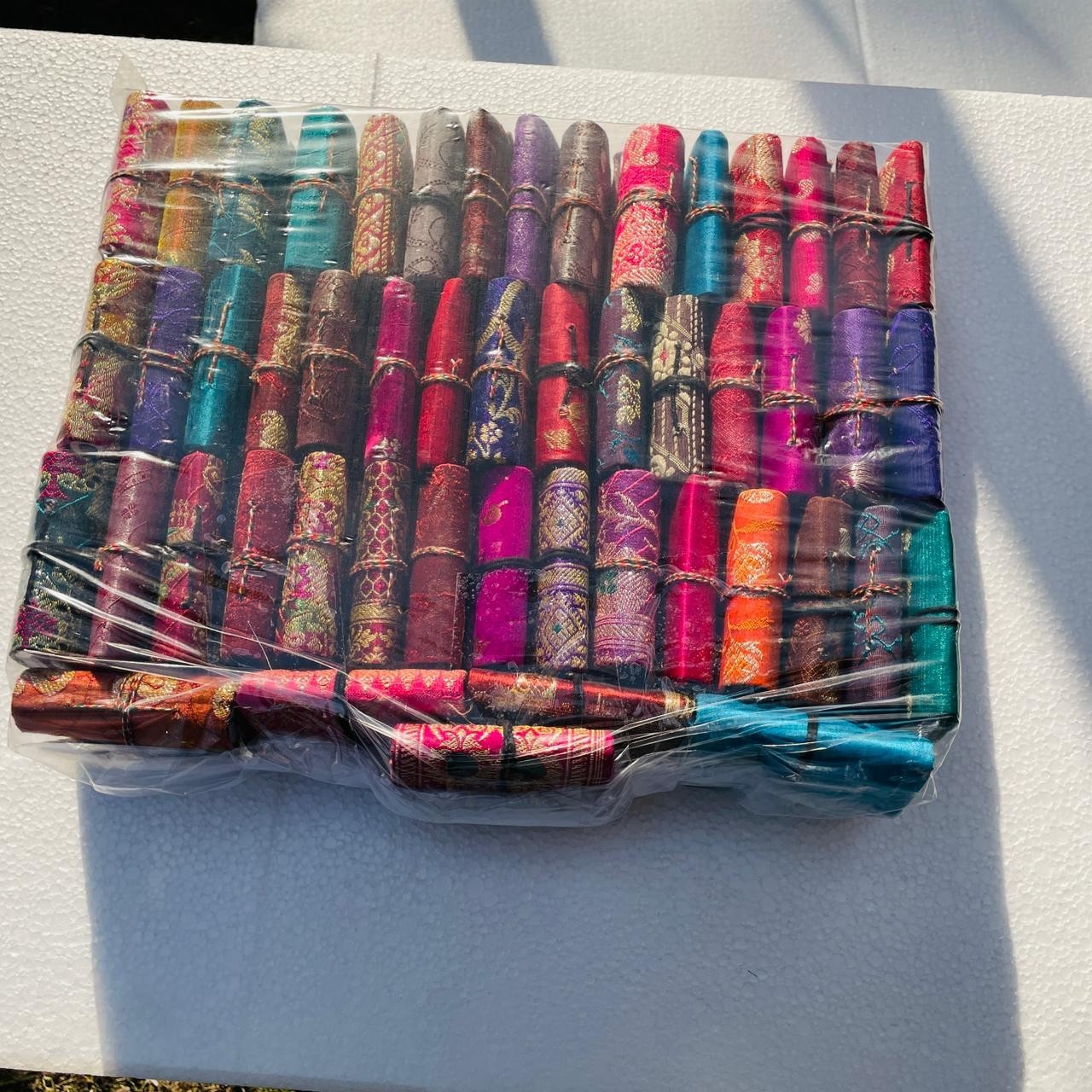 3×3 inch Sari Miniature Diary Handmade Paper Journal Lot Of 100 Pcs Mix Pattern