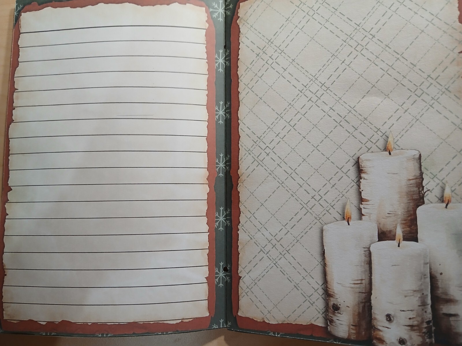 Junk Journal Booklet “RUSTIC CHRISTMAS 2″ Lg 6″x9” 40pg Holiday Cozy Ephemera +