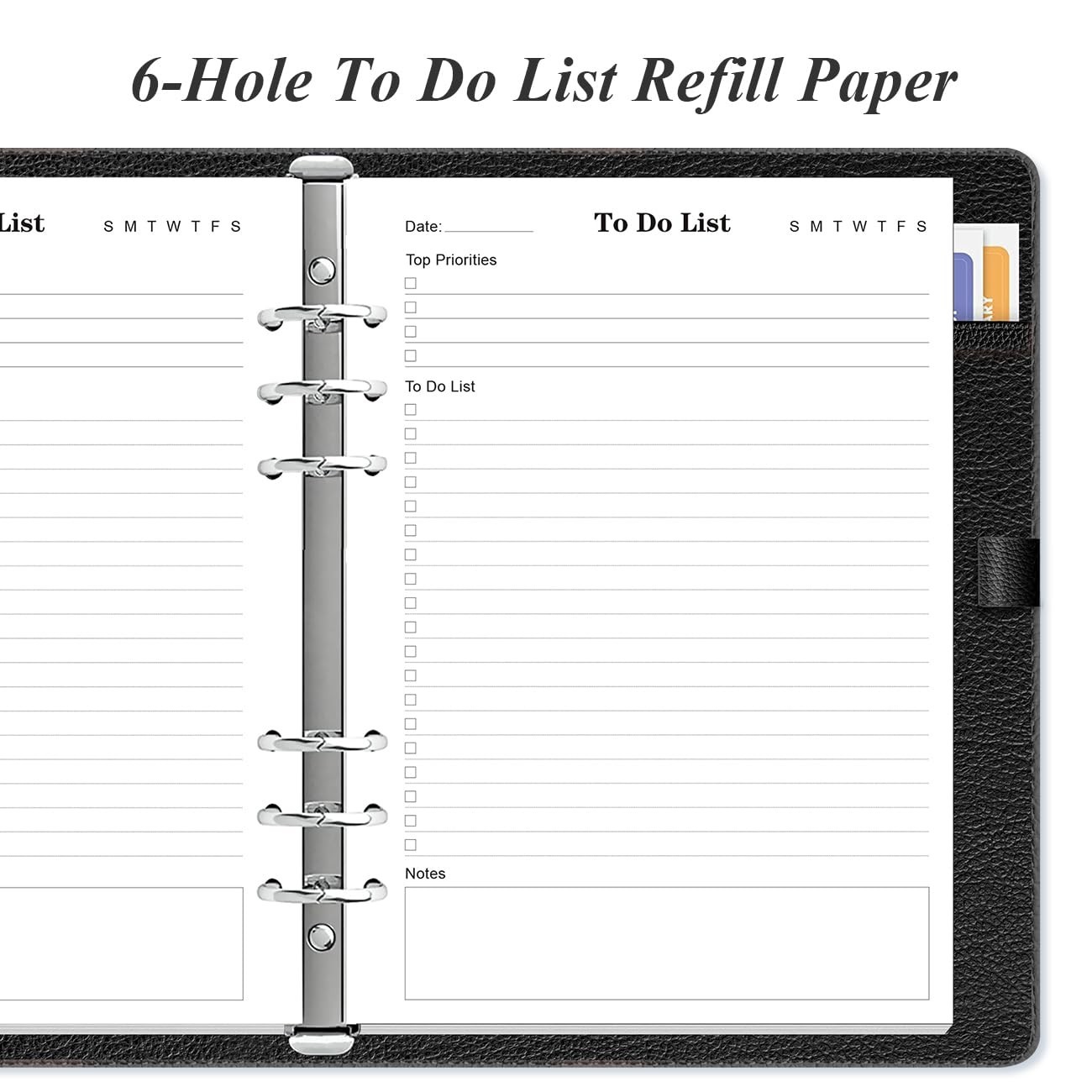 3 Pack A5 Daily Planner Refills – 6 Hole Punched To Do List Inserts, 300 Sheets