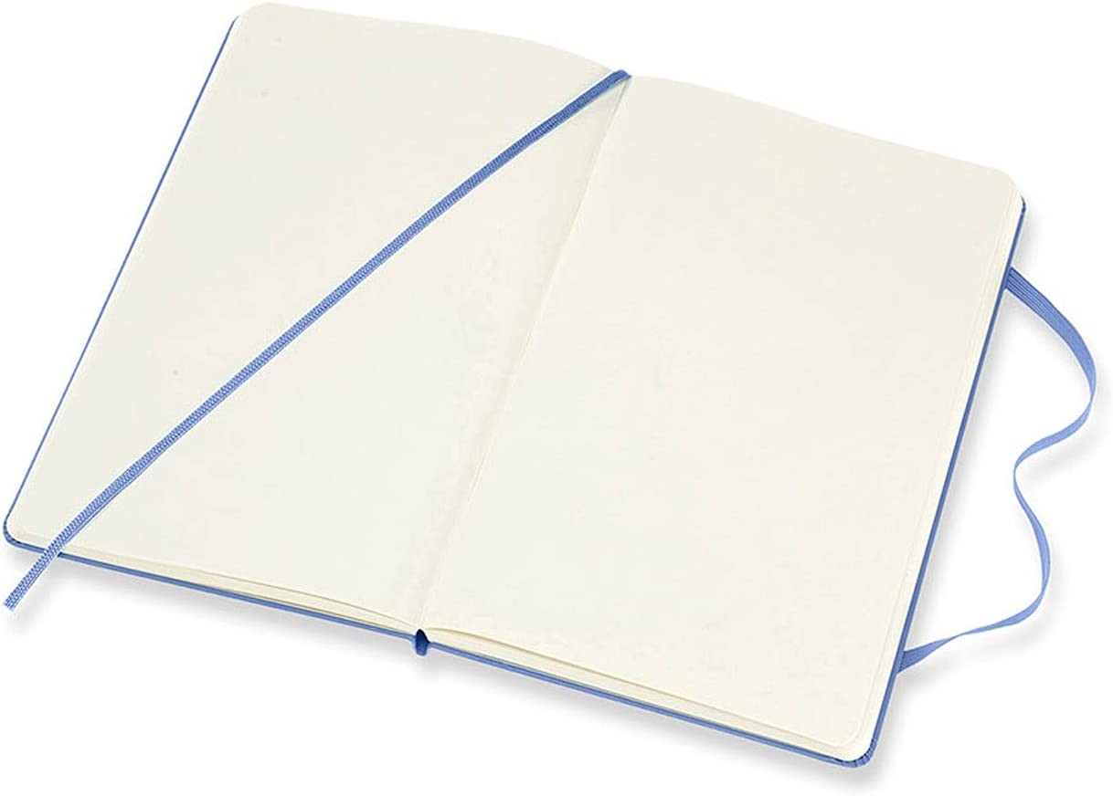 Moleskine Classic Notebook Hard Cover Large Plain/Blank Hydrangea Blue 240 Pages