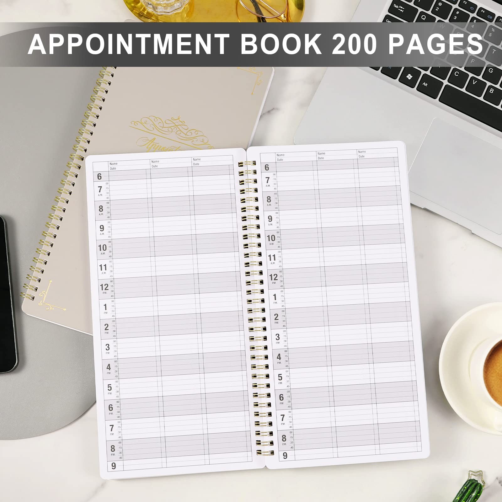 Appointment Book Undated Salon Appointment Book, Daily & Hourly Schedule Boo…