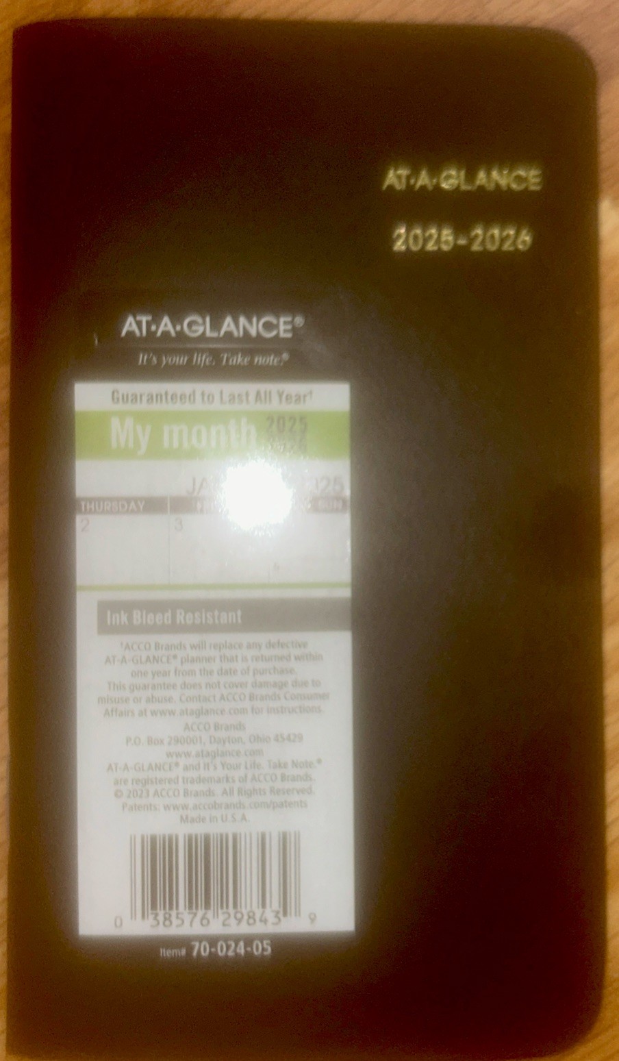 2025/2026 At-A-Glance Monthly Planner Black (3.5″ x 6″) 70-024-05