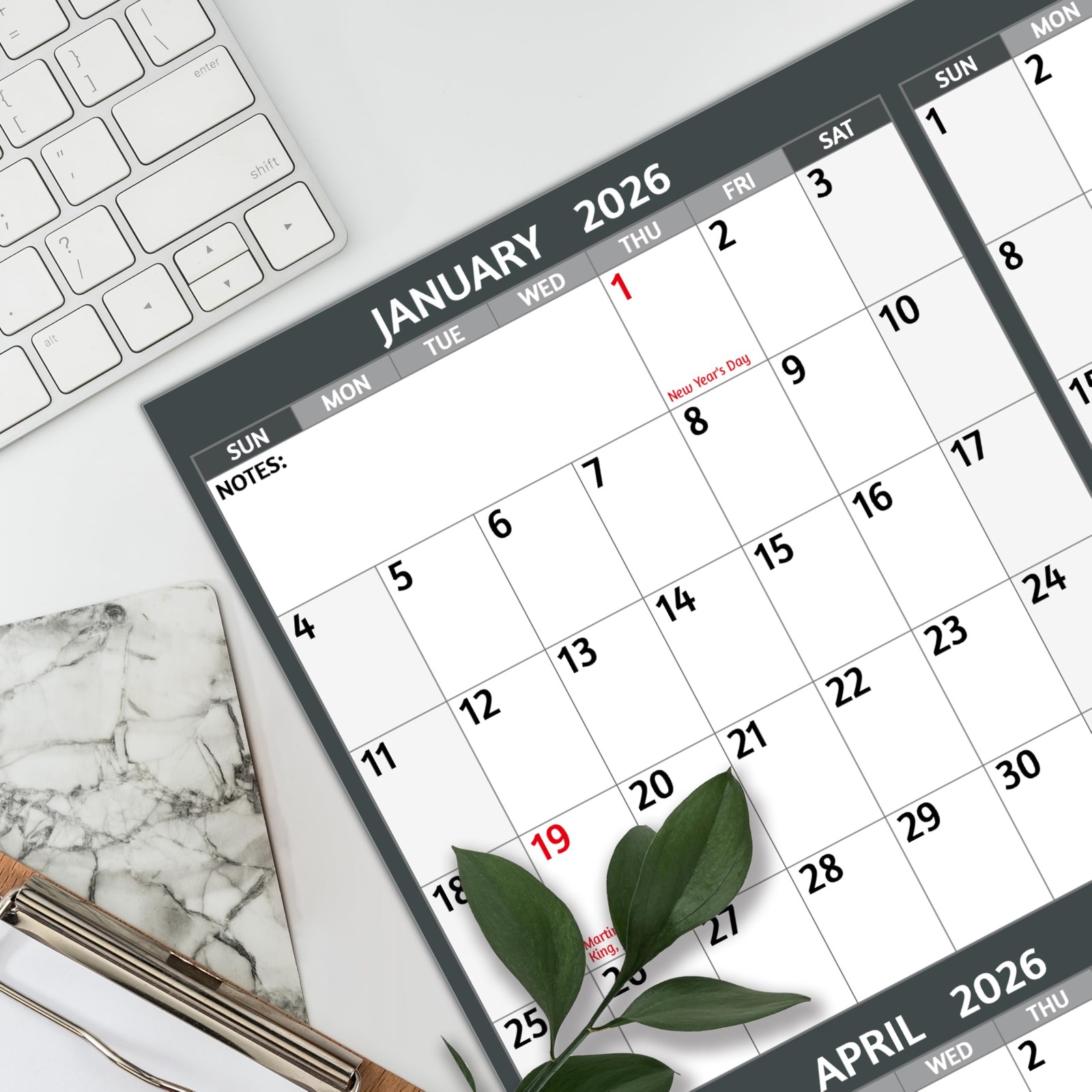 Yearly Wall Calendar 2026 – Large 2026 Vetical, Jan 2026 -…