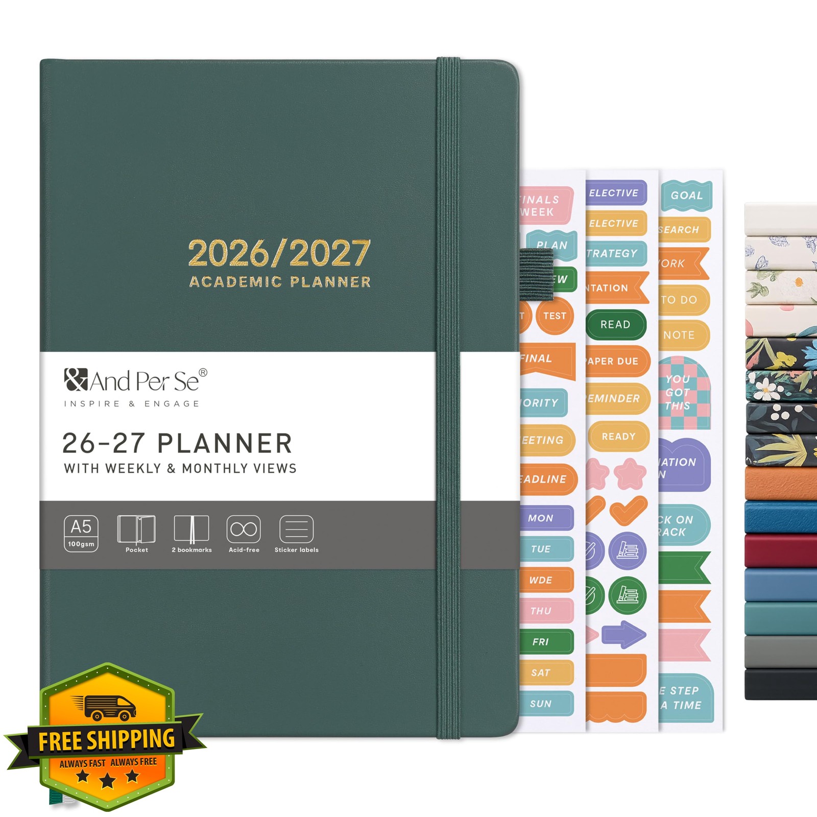 andAnd Per Se Academic Planner 26-27 5.7×8 Green