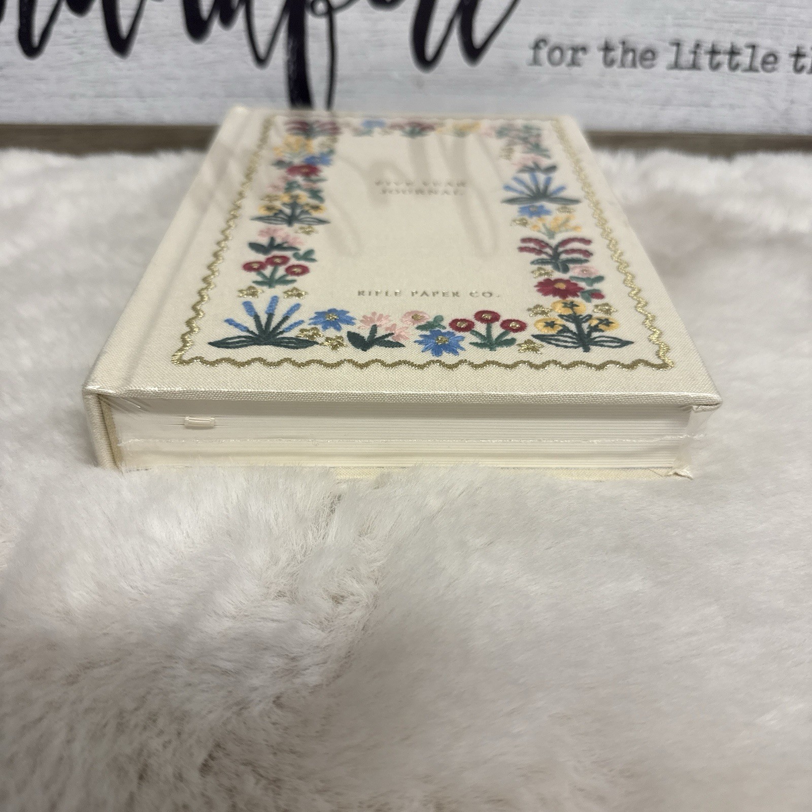 Rifle Paper Co Floral Embroidered Five Year Journal BEAUTIFUL New w/ Flaw