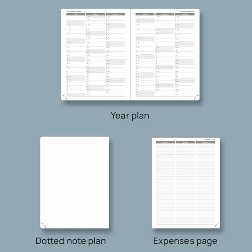 2026 Weekly Planner – Medium 6.5” x 8.5” Calendar with Hourly Slots, Leather C
